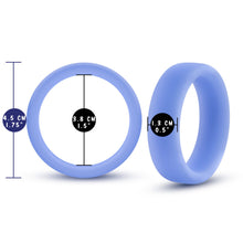 Load image into Gallery viewer, blush Performance Silicone Glo Cock Ring measurements: Product width: 4.5 centimetres / 1.75 inches; Insertable width: 3.8 centimetres / 1.5 inches; Product length: 1.3 centimetres / 0.5 inches.