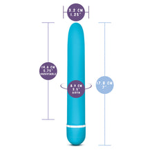 Load image into Gallery viewer, blush Rose Luxuriate Vibrator measurements: Insertable width: 3.2 centimetres / 1.25 inches; Insertable length: 14.6 centimetres / 5.75 inches; Insertable girth: 8.9 centimetres / 3.5 inches; Product length: 17.8 centimetres / 7 inches.