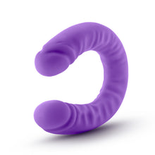 Load image into Gallery viewer, Front side of the blush Ruse 18 Inch Silicone Slim Double Dong