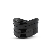 Load image into Gallery viewer, Side view of the blush Stay Hard Beef Ball Stretcher Snug - 1 Inch Diameter
