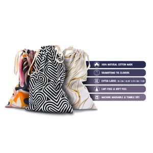 blush The Collection Cotton Toy Bags features: 100% NATURAL COTTON MADE; DRAWSTRING TIE CLOSURE; EXTRA LARGE: 31.I CM / 12.25" X 19.1 CM / 7.25"; LINT-FREE & SOFT FEEL; MACHINE WASHABLE & TUMBLE DRY.