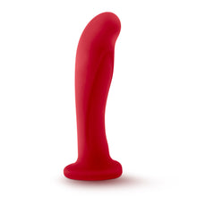 Load image into Gallery viewer, Top side view of the blush Temptasia Jezebel Dildo, placed on its suction cup base.