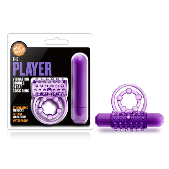 blush Play with Me The Player Vibrating Double Strap Cock Ring