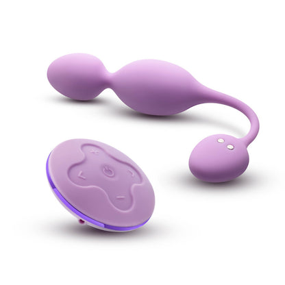 Back side view of the blush Wellness Raine Vibrating Kegel Ball