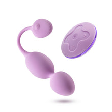 Load image into Gallery viewer, Front side view of the blush Wellness Raine Vibrating Kegel Ball