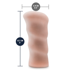 blush X5 Men Ass Stroker width: 6.4 centimetres / 2.5 inches; Product length: 12.7 centimetres / 5 inches.