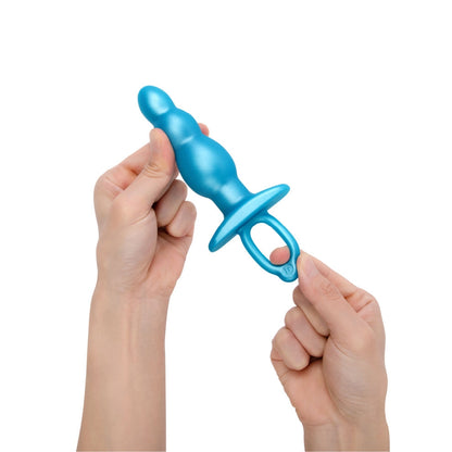 b-Vibe Butties Bounce Beaded Silicone Plug being held with both hands.