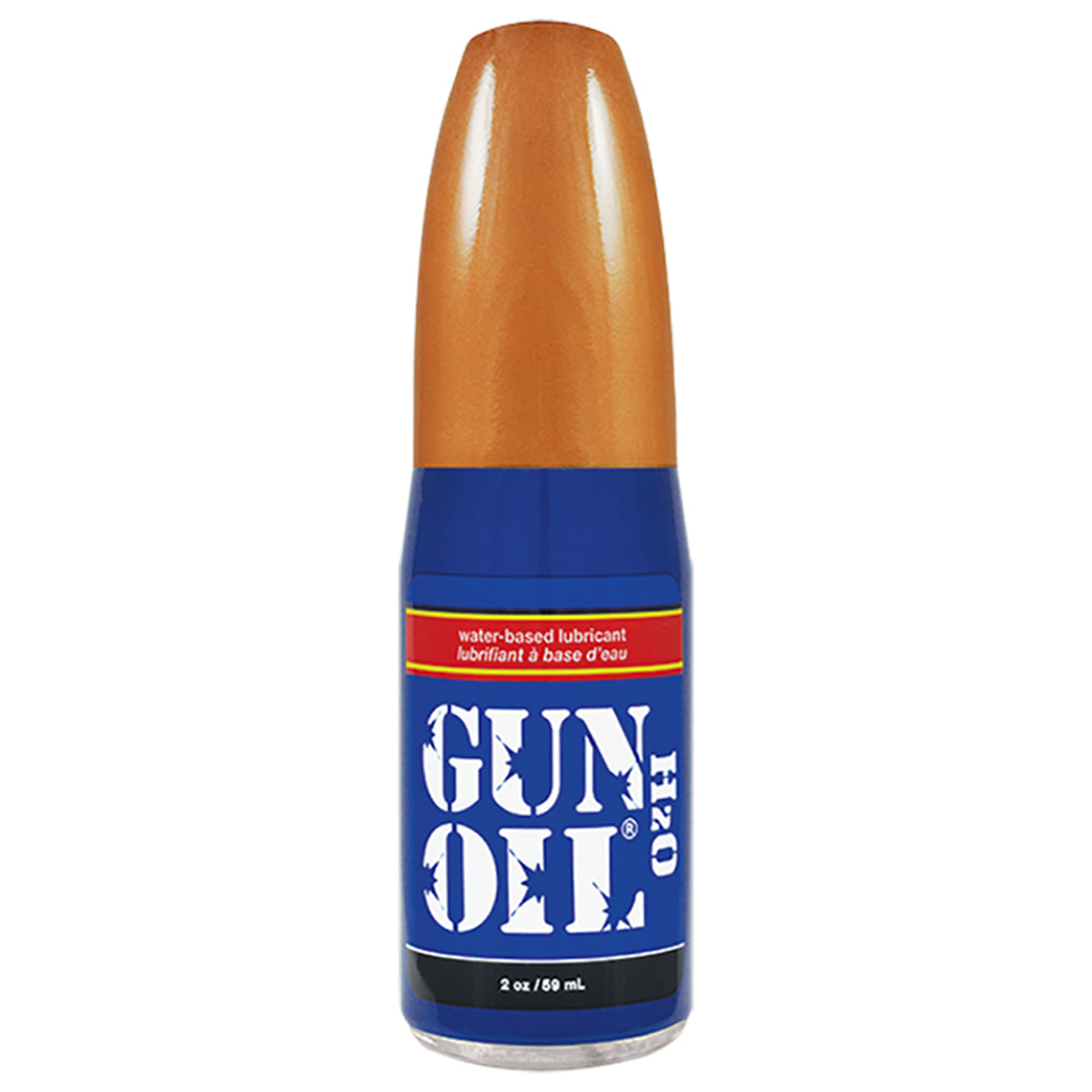 A bottle of Water-Based lubricant Gun Oil H2O 2 oz / 59 ml