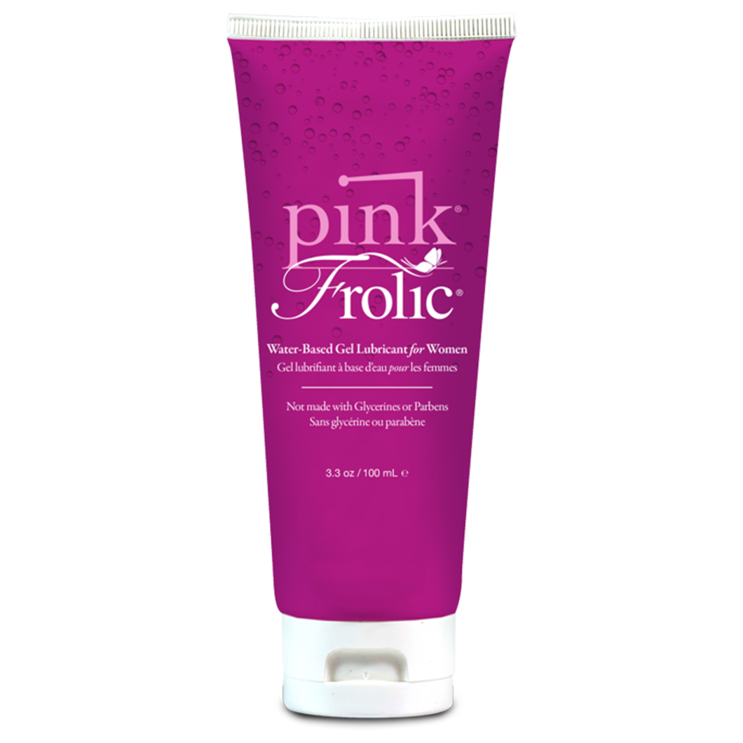 Pink Frolic Water-Based Gel Lubricant for Women Not made with Glycerin or Parbens 3.3 oz / 100 ml
