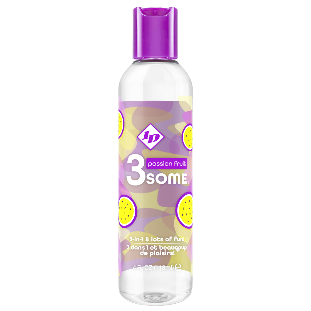 ID Passion Fruit 3some 3-in-1 & lots of fun! 4 fl oz (118 ml) bottle.