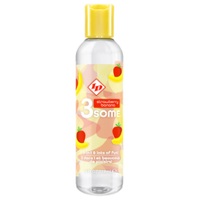 Load image into Gallery viewer, ID Strawberry Banana 3some 3-in-1 &amp; lots of fun! 4 fl oz (118 ml) bottle.
