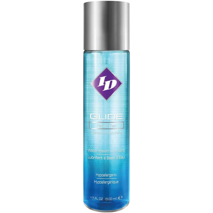 ID Glide Natural Feel Sensation Water-Based Lubricant Hypoallergenic 17 fl oz (500 ml) bottle