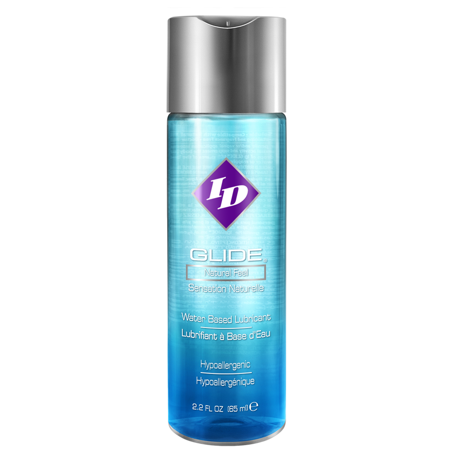 ID Glide Natural Feel Sensation Water-Based Lubricant Hypoallergenic 2.2 fl oz (65 ml) bottle