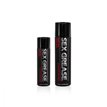 Load image into Gallery viewer, Sex Grease Premium Silicone Personal Lubricants 4.4 oz (130 ml), and 8.5 oz (250 ml) bottles
