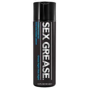 ID Sex Grease Glycerin & Paraben Free Water Based Lubricant, Grease Right! Ride Right! 4.4 fl oz (130 ml) bottle.