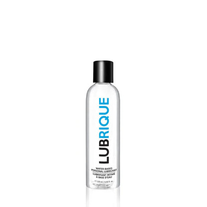 A 120ml (4.05 fl. oz.) bottle of Lubrique premium personal lubricant, designed for long-lasting solo and partner play.