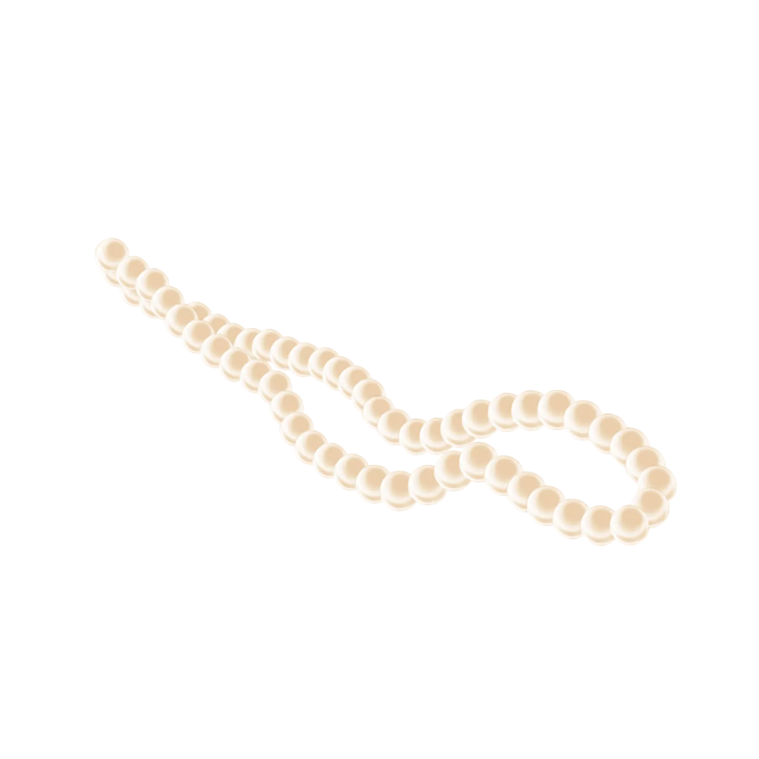 An elegant white pearl necklace included as a luxury accessory in the SHUNGA Carnal Pleasures collection.