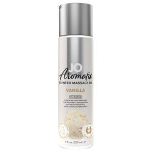 Jo Aromatix Scented Massage Oil Vanilla Oil-Based 4 fl. oz. (120 mL) bottle