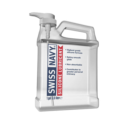 Swiss Navy Silicone Lubricant 1 gal / 3.8 liter jug.