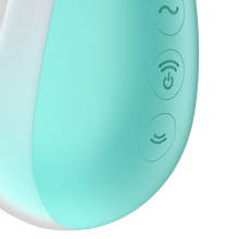 Charger l&#39;image dans la galerie, Close up at the 3 control buttons of the Satisfyer Pixie Dust Touch-Free Clitoral Stimulation Double Air Pulse Vibrator.