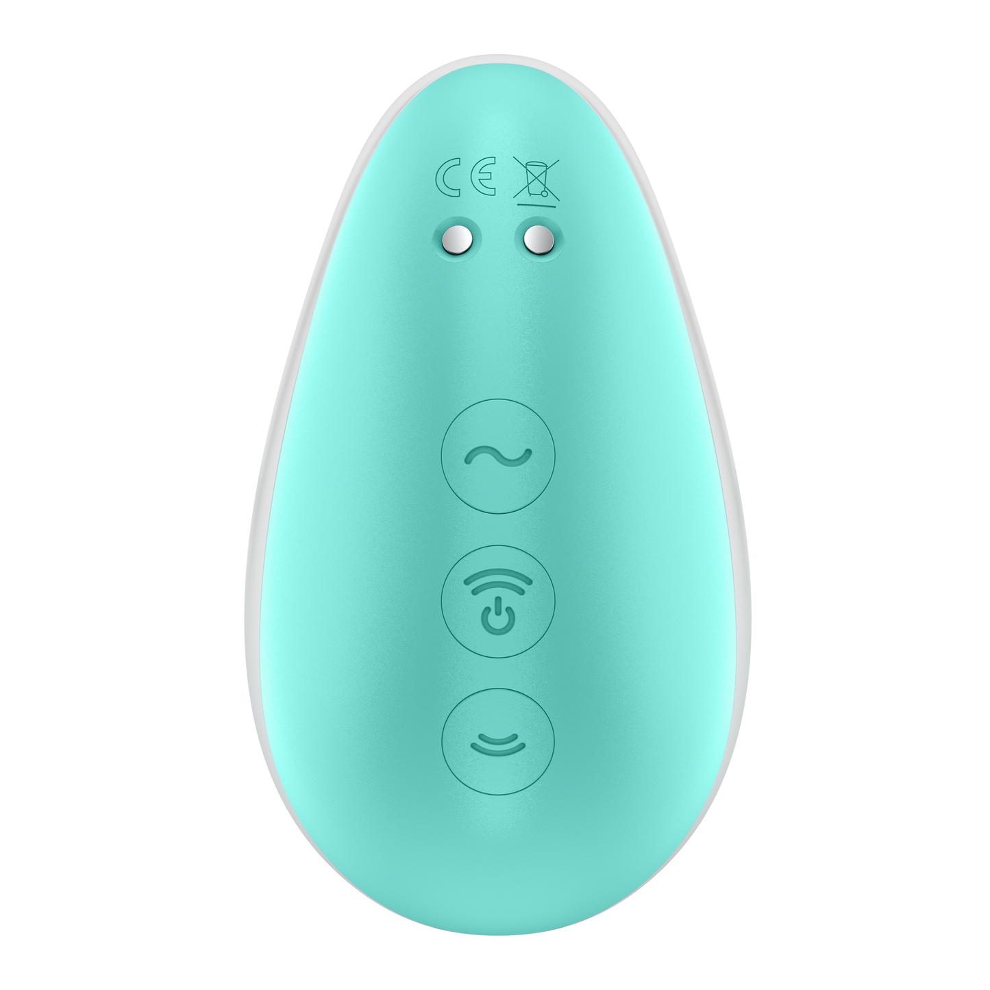 Back of the Satisfyer Pixie Dust Touch-Free Clitoral Stimulation Double Air Pulse Vibrator