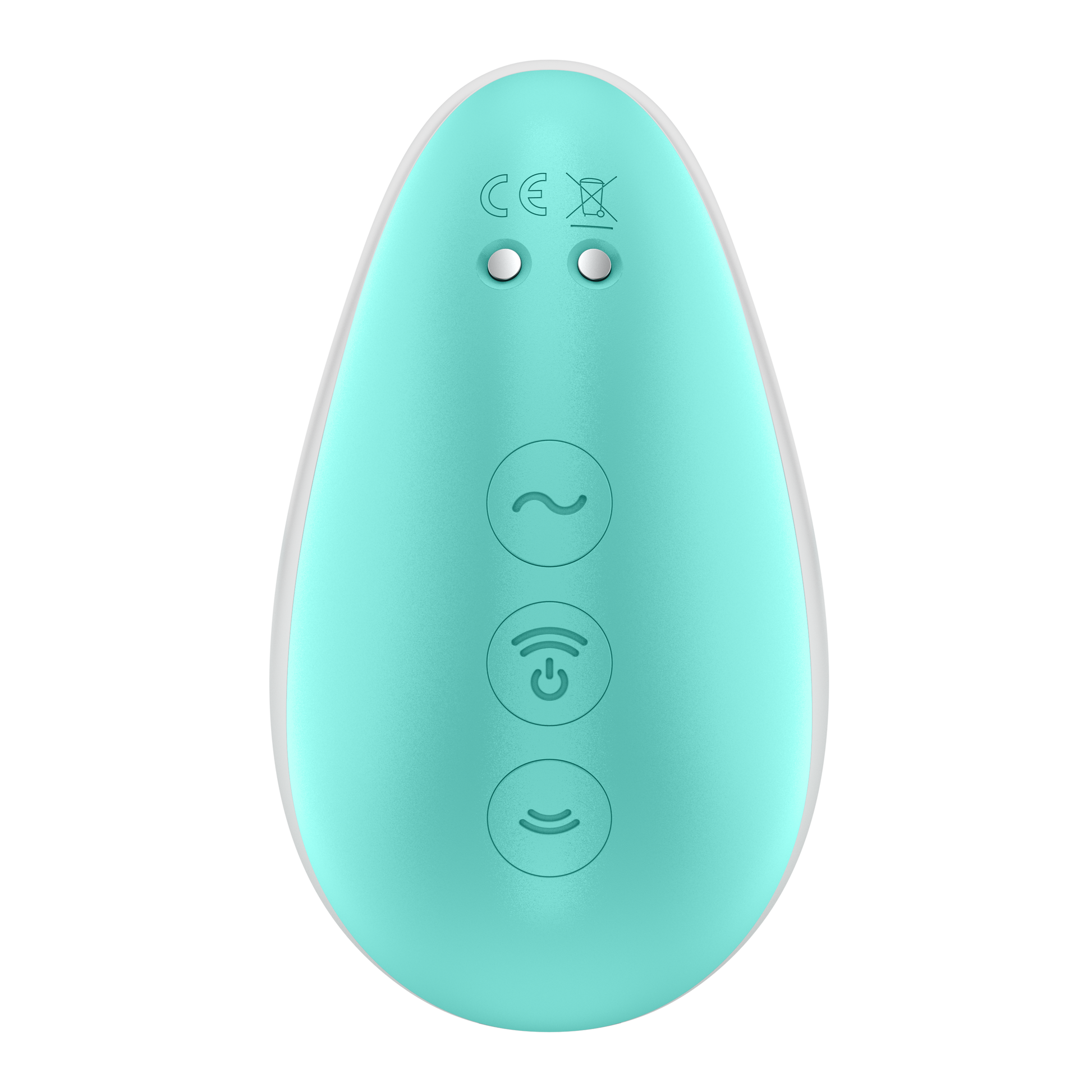 Back of the Satisfyer Pixie Dust Touch-Free Clitoral Stimulation Double Air Pulse Vibrator