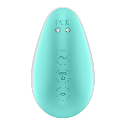 Back of the Satisfyer Pixie Dust Touch-Free Clitoral Stimulation Double Air Pulse Vibrator