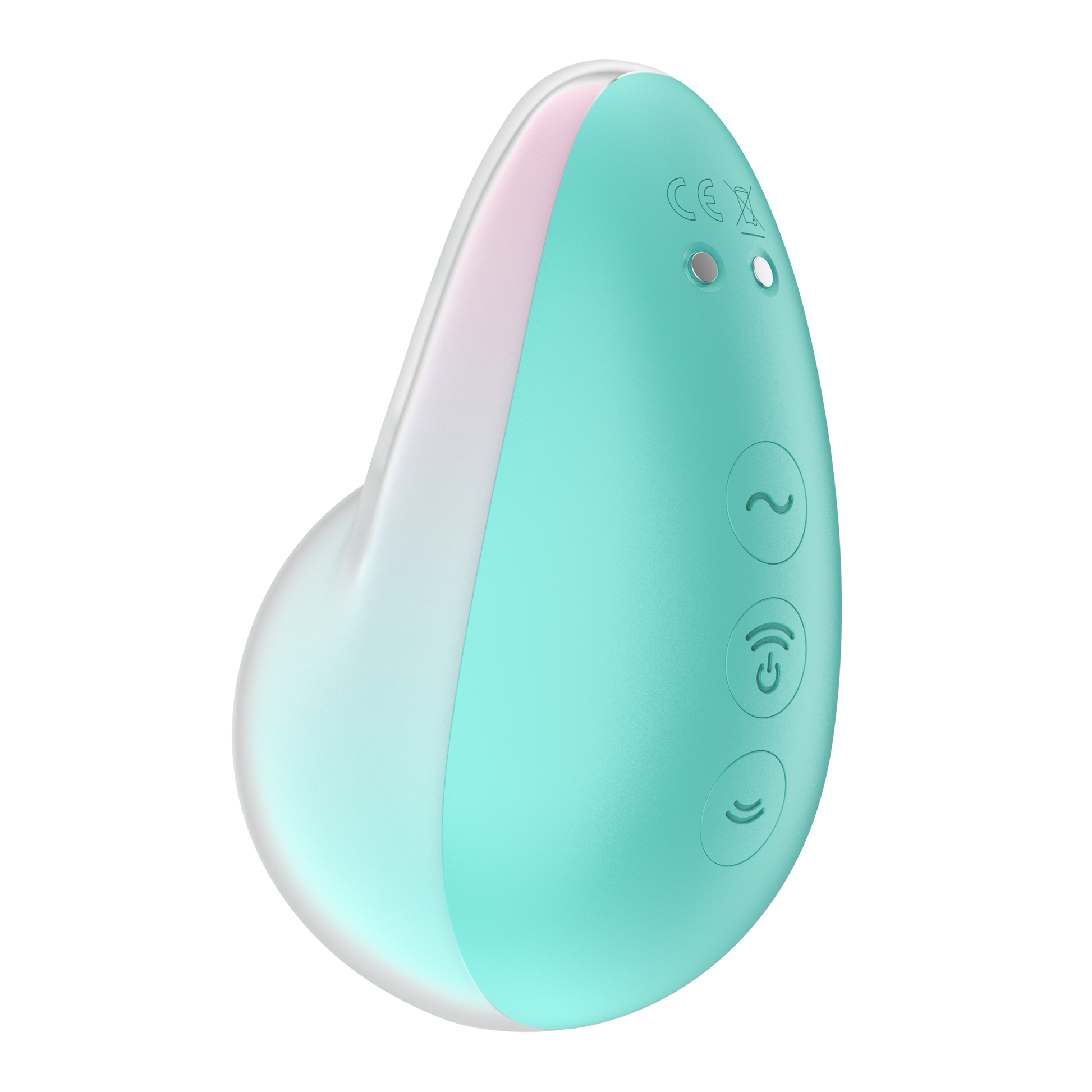 Back side of the Satisfyer Pixie Dust Touch-Free Clitoral Stimulation Double Air Pulse Vibrator