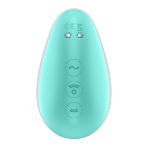 Back of the Satisfyer Pixie Dust Touch-Free Clitoral Stimulation Double Air Pulse Vibrator