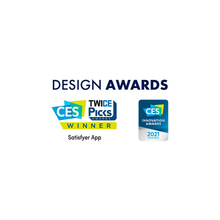 Load image into Gallery viewer, Design awards for Satisfyer Trendsetter Plug Vibrator: CES Twice Picks Awards winner for Satisfyer app, and CES Innovation Awards 2021 Honoree.