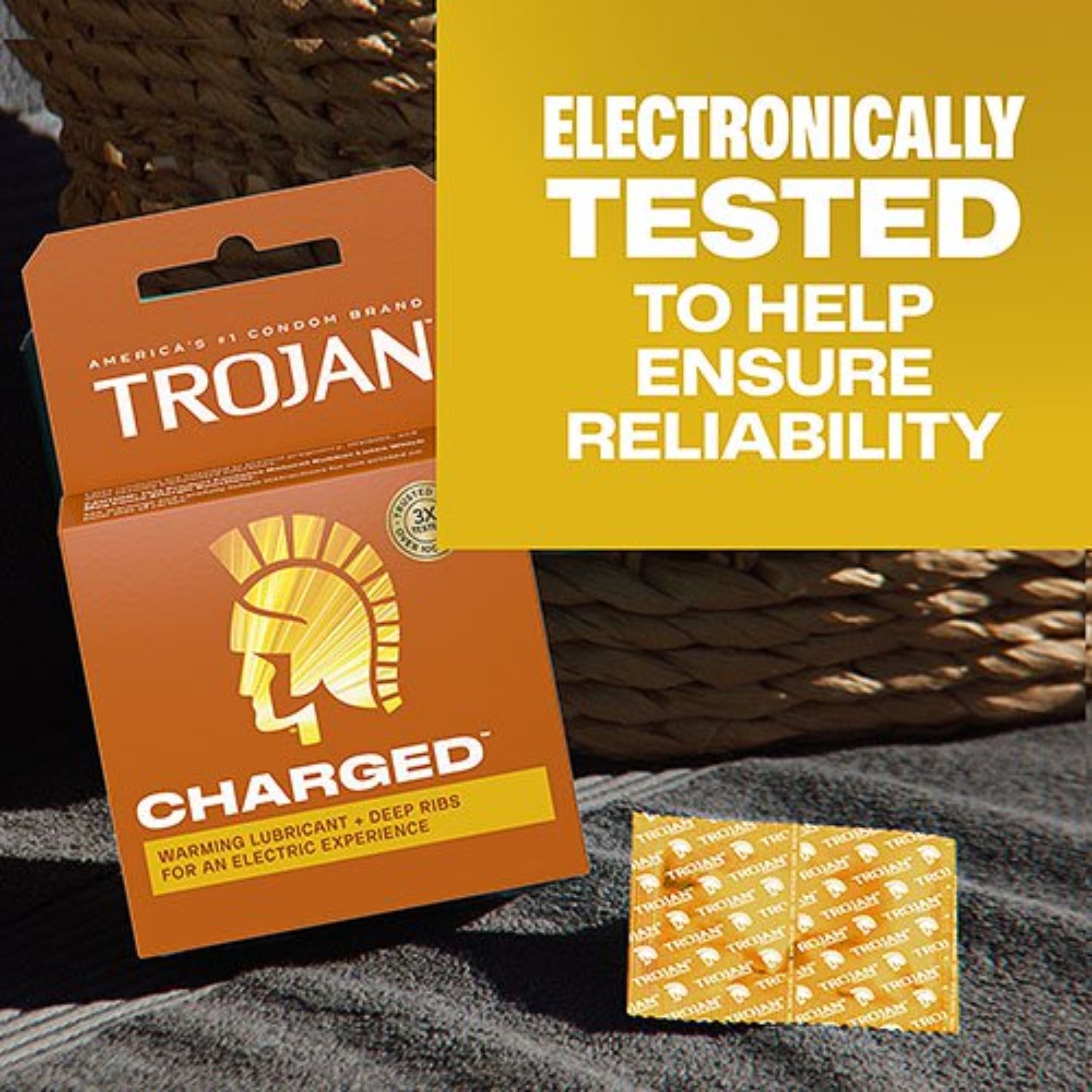 Trojan Charged Warming Lubricated Ribbed and Bulbous Latex Condoms –  Playbay.ca