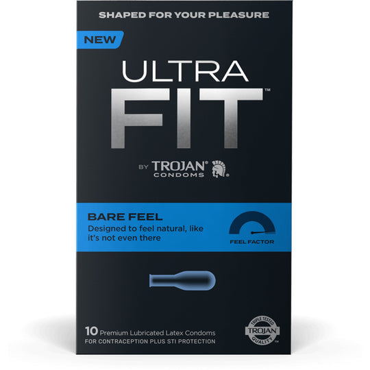 Trojan Ultra Fit Bare Feel 10 Premium Lubricated Latex Condoms