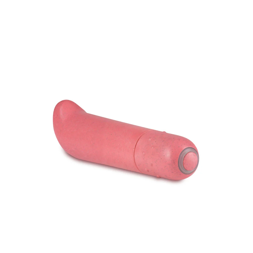 Back side view of the blush Gaia Eco G-Spot Vibe