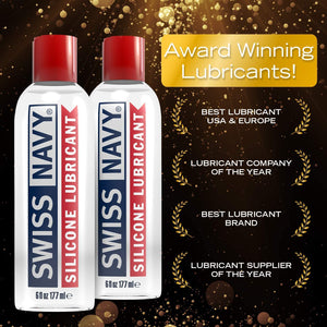Swiss Navy Silicone Award Winning Lubricants! Best Lubricant USA & Europe, Lubricant Company Of The Year, Best Lubricant Brand, Lubricant Supplier Of The Year.
