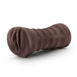 Front side view of the blush Hot Chocolate Brianna Vibrating Stroker