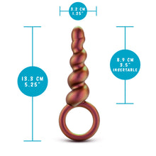 Load image into Gallery viewer, blush Anal Adventures Matrix Spiral Loop Plug measurements: Product width: 3.2 cm / 1.25&quot;; Product length: 13.3 cm / 5.25&quot;; Insertable length: 8.9 cm / 3.5&quot;.