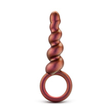 Load image into Gallery viewer, Side view of the blush Anal Adventures Matrix Spiral Loop Plug