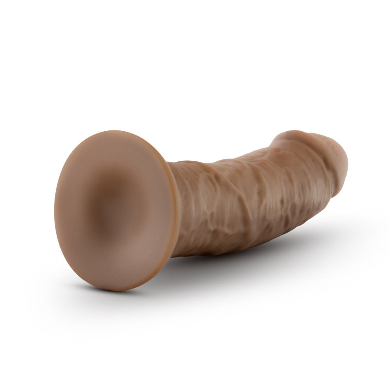 Back side of the blush Au Naturel 8 Inch Mocha Dildo