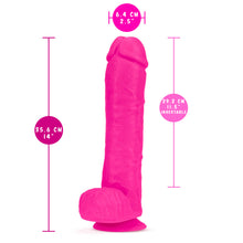 Load image into Gallery viewer, blush Au Naturel Bold Daddy 14 Inches Dildo measurements: Product width: 6.4 cm / 2.5&quot;; Product length: 35.6 cm / 14&quot;; Insertable length: 29.2 cm / 11.5&quot;.