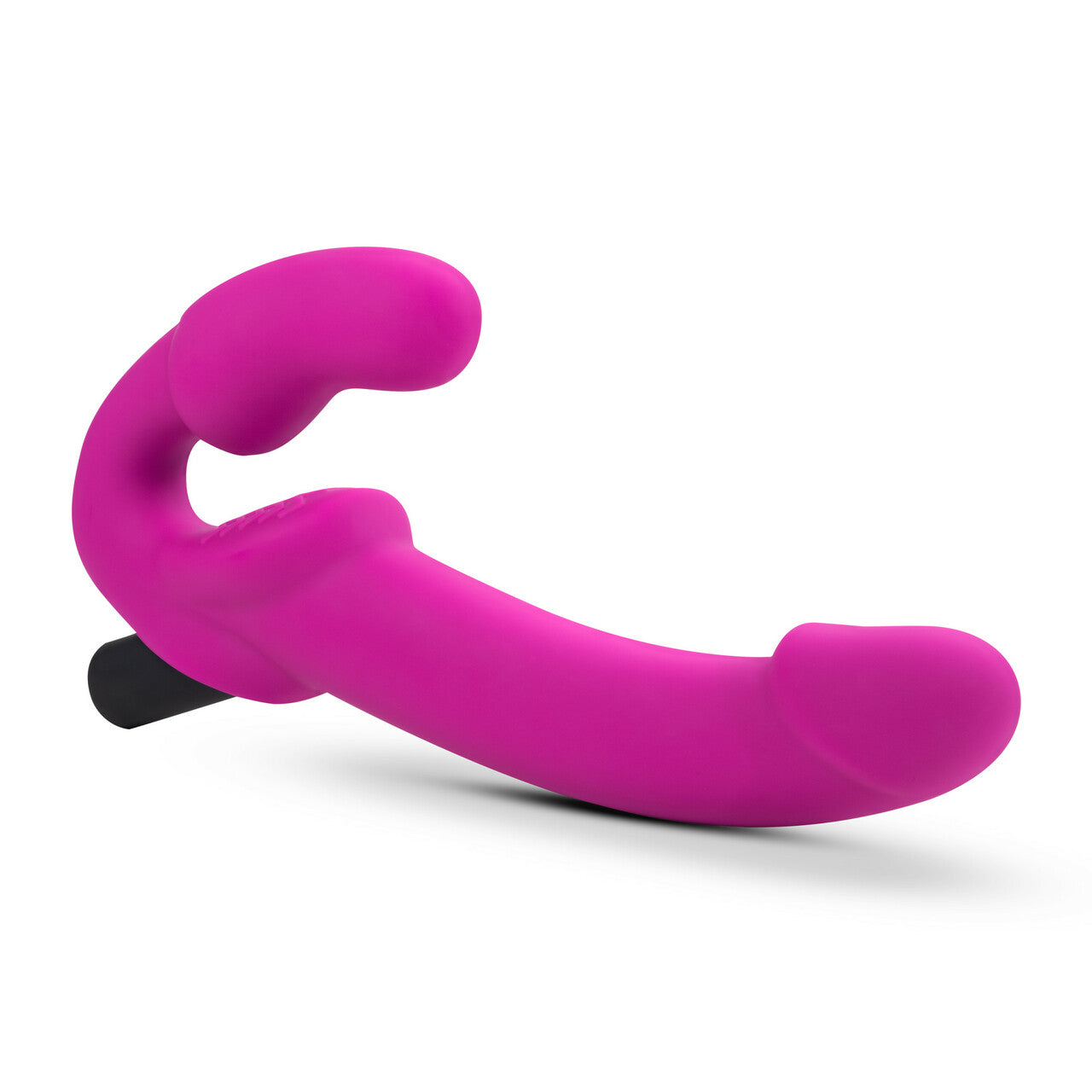 Front side of the blush Temptasia Estella Strapless Dildo