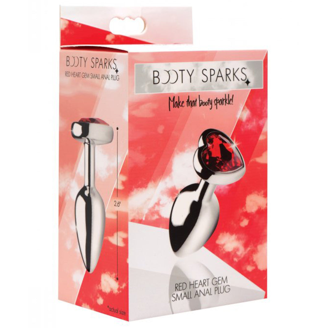Booty Sparks Red Heart Gem Small Anal Plug Package