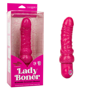 CalExotics Naughty Bits Lady Boner Bendable Vibrator product and package