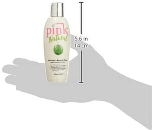 Pink Natural Water Based Lubricant For Women - Hand Scale