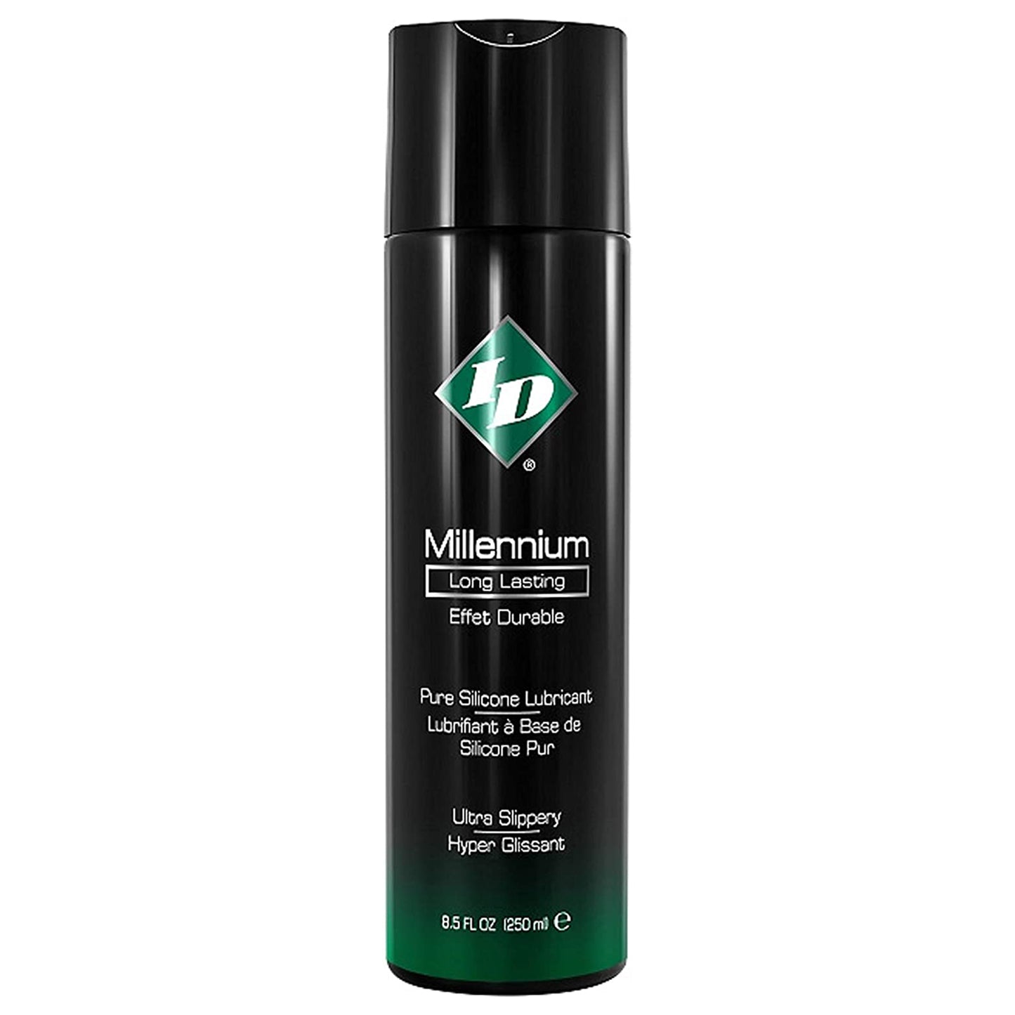 ID Millennium Long Lasting Pure Silicone Lubricant Ultra Slippery 8.5 fl. oz. (250 ml).