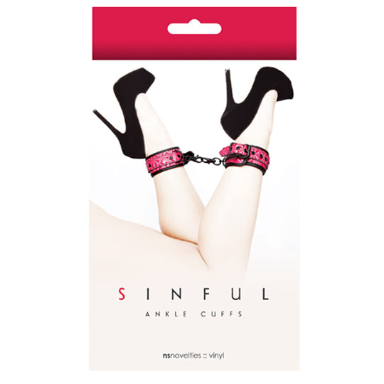 nsnovelties Sinful Pink Ankle Cuffs