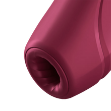 Load image into Gallery viewer, Close up of the silicone head on the Satisfyer Curvy 1+ Air Pulse Stimulator + Vibration