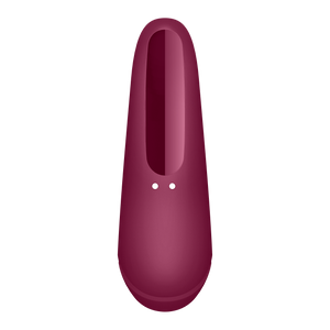 Back of the Satisfyer Curvy 1+ Air Pulse Stimulator + Vibration, the charging port is visible in the middle of the product