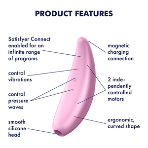 Satisfyer Curvy 3+ Air Pulse Stimulator + Vibration Description