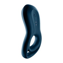 Charger l&#39;image dans la galerie, Bottom Left of the Satisfyer Epic Duo Ring Vibrator showing the power button and the charging port.