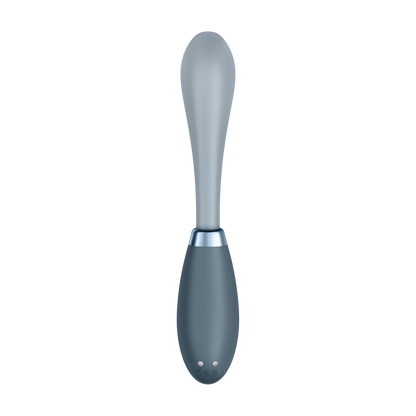 Bottom of the Satisfyer G-Spot Flex 3 Multi Vibrator with the charging port visible on the handle.